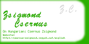 zsigmond csernus business card